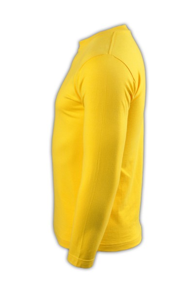 SKLST002 printstar Bright Yellow 165 Long Sleeve Men's T-shirt 00101-LVC Come to Customize Vitality Color Solid Color T-shirt Group Uniform T-shirt T-shirt Shop T-shirt Price side view